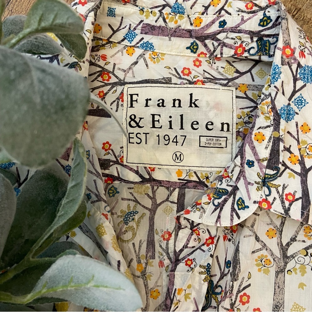 Button Down Frank & Eileen Floral Shirt  Long Sleeve Preppy Comfortable Luxe - Picture 8 of 15